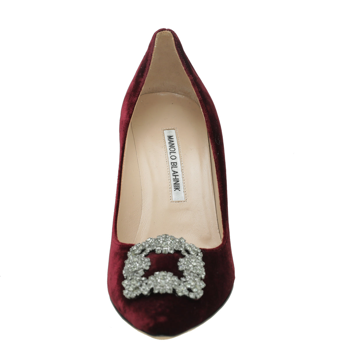 Manolo Blahnik Burgundy Velvet Hangisi Pumps 39-Manolo Blahnik-THE CLOSET