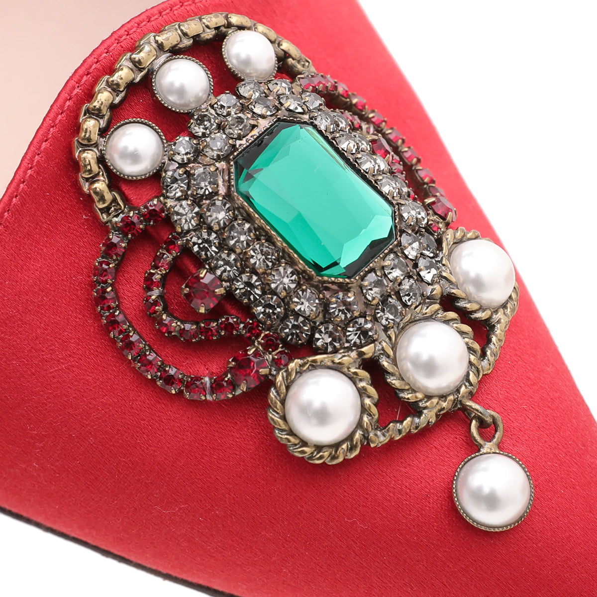 Manolo Blahnik Red Satin Eufrasia 90 Pumps 41-Manolo Blahnik-THE CLOSET