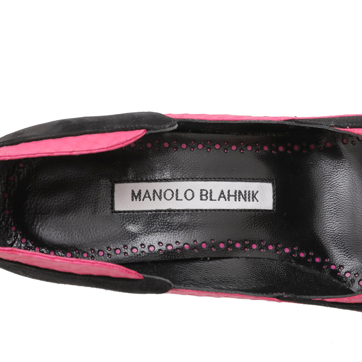 Manolo Blahnik Bicolor Suede Python Fallaci Pumps 36-Manolo Blahnik-THE CLOSET