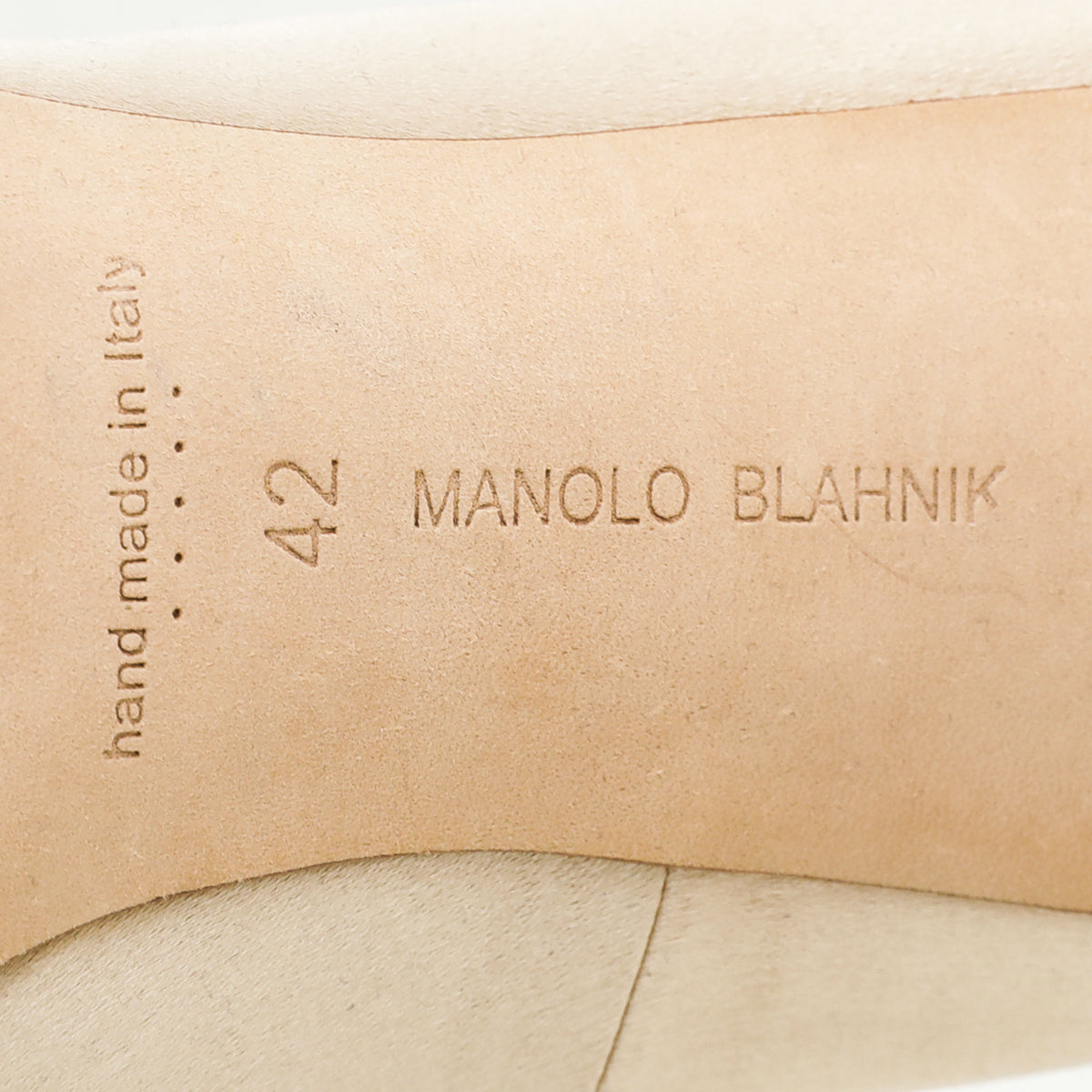 Manolo Blahnik Champagne Satin Okkava 105mm Pump 42-Manolo Blahnik-THE CLOSET