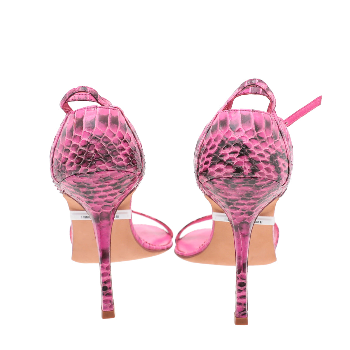 Manolo Blahnik Fuschia Python Ankle Strap Sandals 41-Manolo Blahnik-THE CLOSET