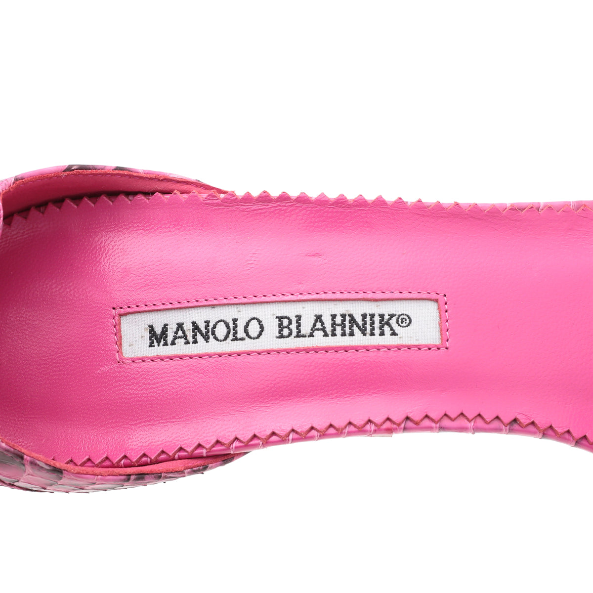 Manolo Blahnik Fuschia Python Ankle Strap Sandals 41-Manolo Blahnik-THE CLOSET