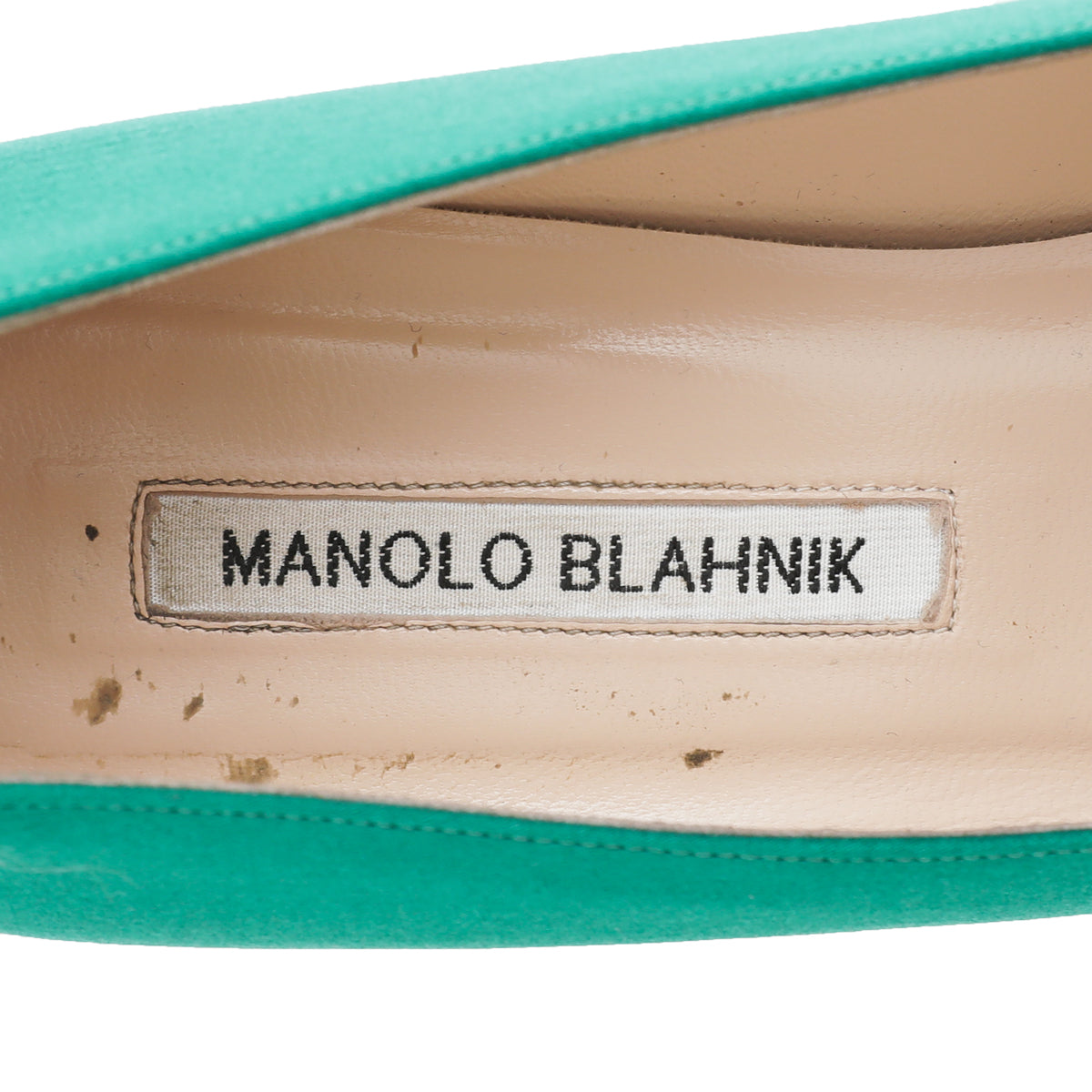 Manolo Blahnik Emerald Green Satin Olek Crystal Pumps 38-Manolo Blahnik-THE CLOSET