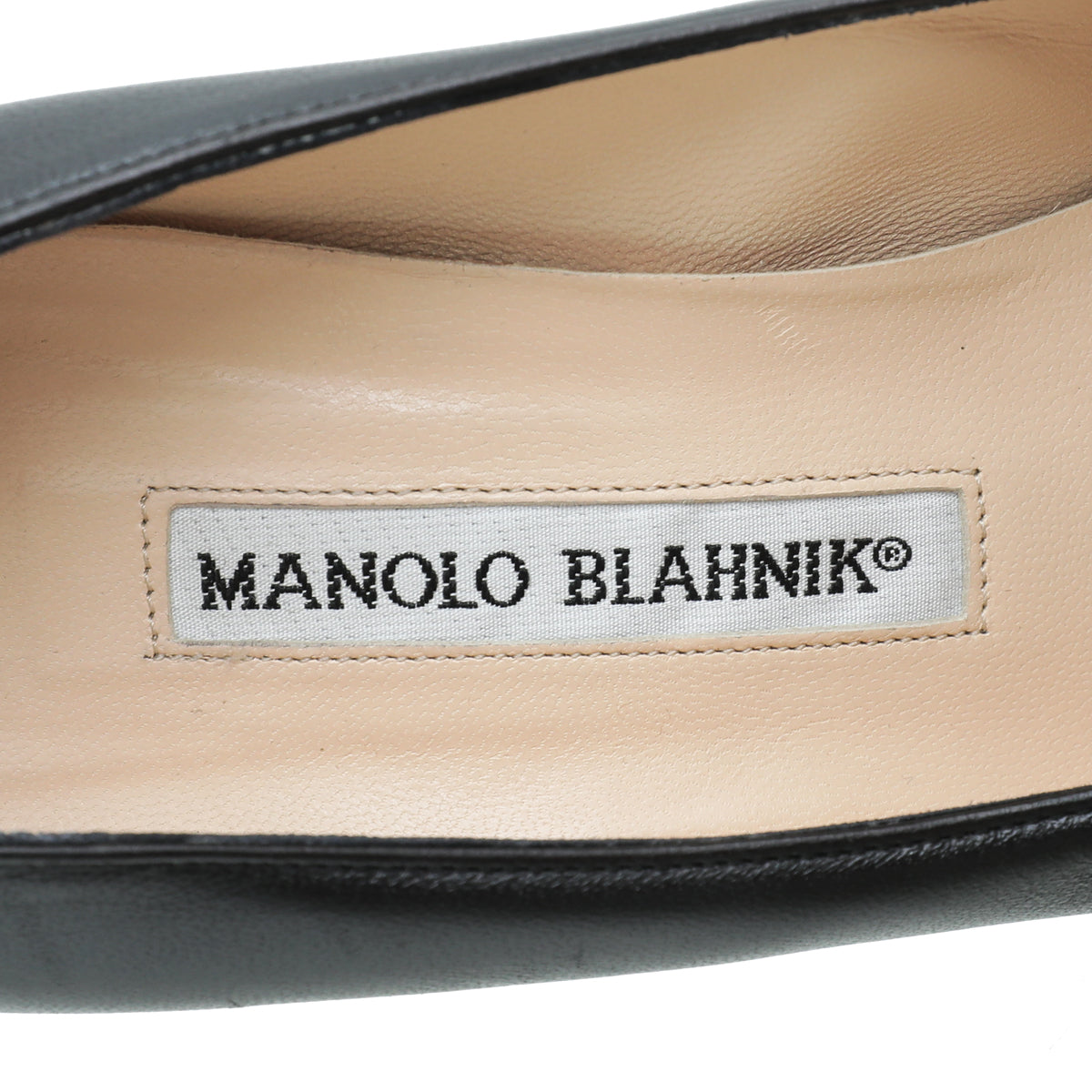 Manolo Blahnik Black Oval Crystal Pump 37.5