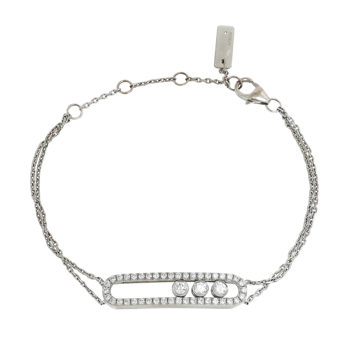 Messika 18K White Gold Pave Diamond Move Classic Bracelet-Messika-THE CLOSET