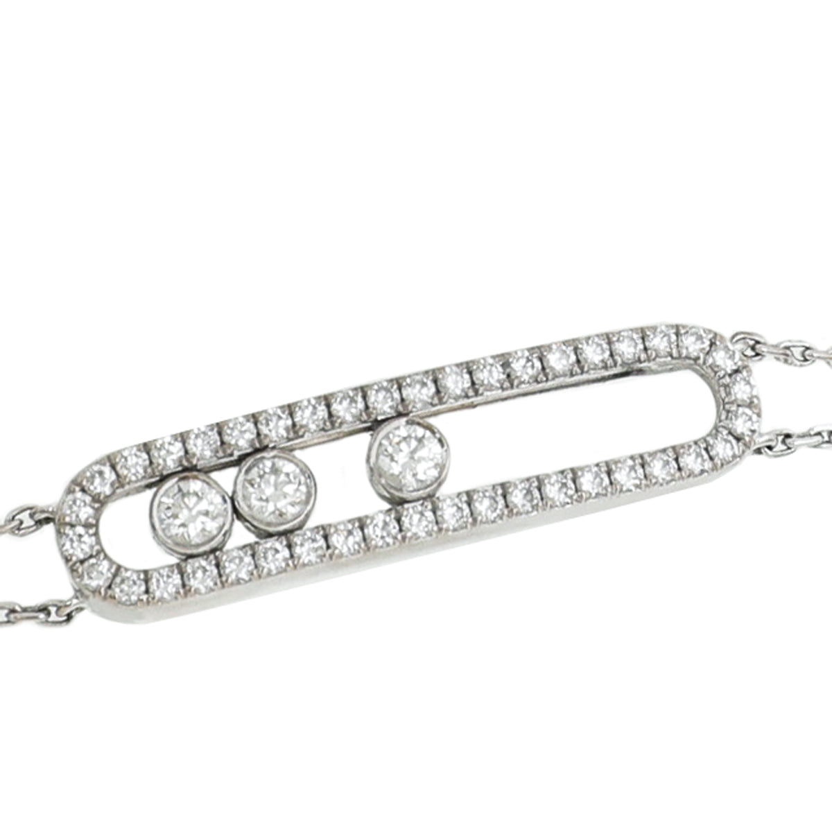 Messika 18K White Gold Pave Diamond Move Classic Bracelet-Messika-THE CLOSET