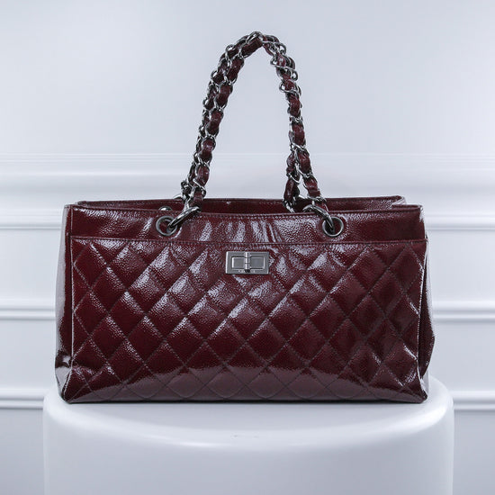 Chanel Dark Red Reissue Shopping Tote Bag