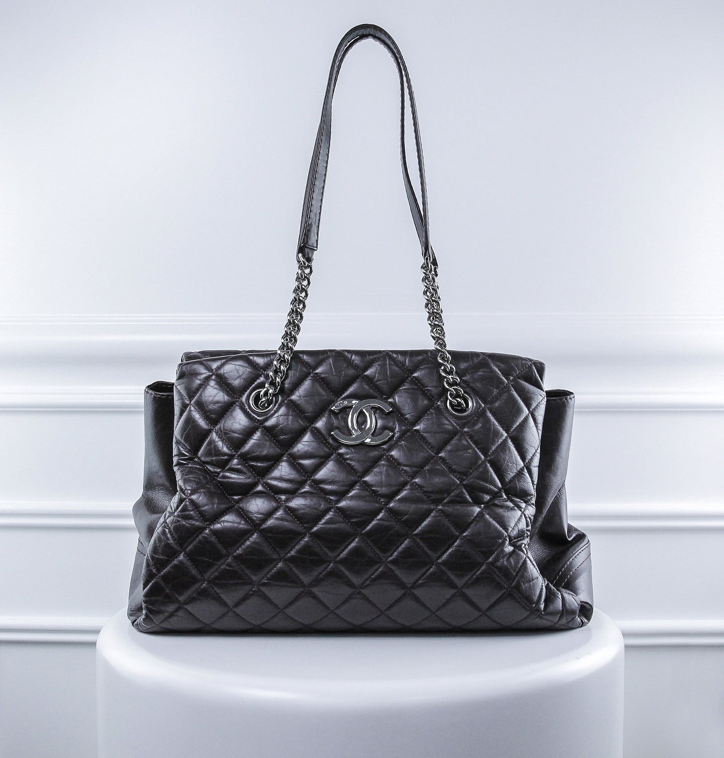 Chanel Maroon Quilted Tote Bag-Chanel-THE CLOSET