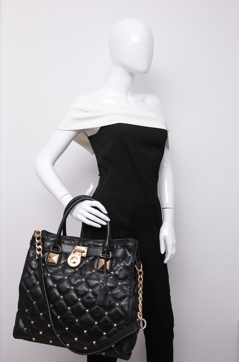 Michael Kors Black Studded Hamilton Bag – The Closet