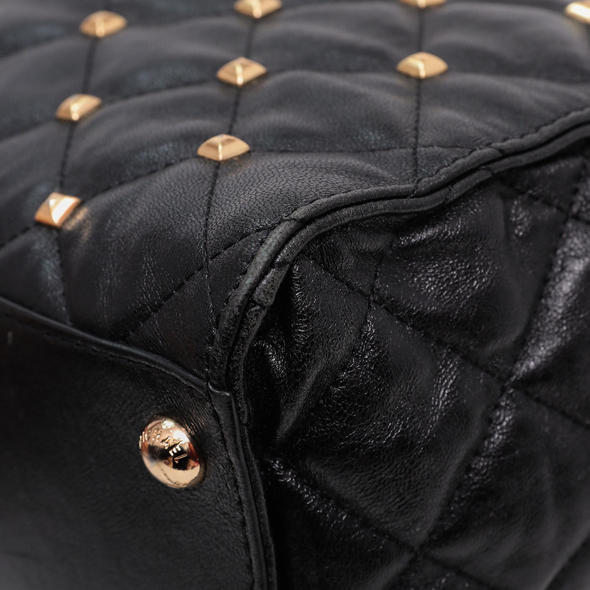 Michael Kors Black Studded Hamilton Bag-Michael Kors-THE CLOSET