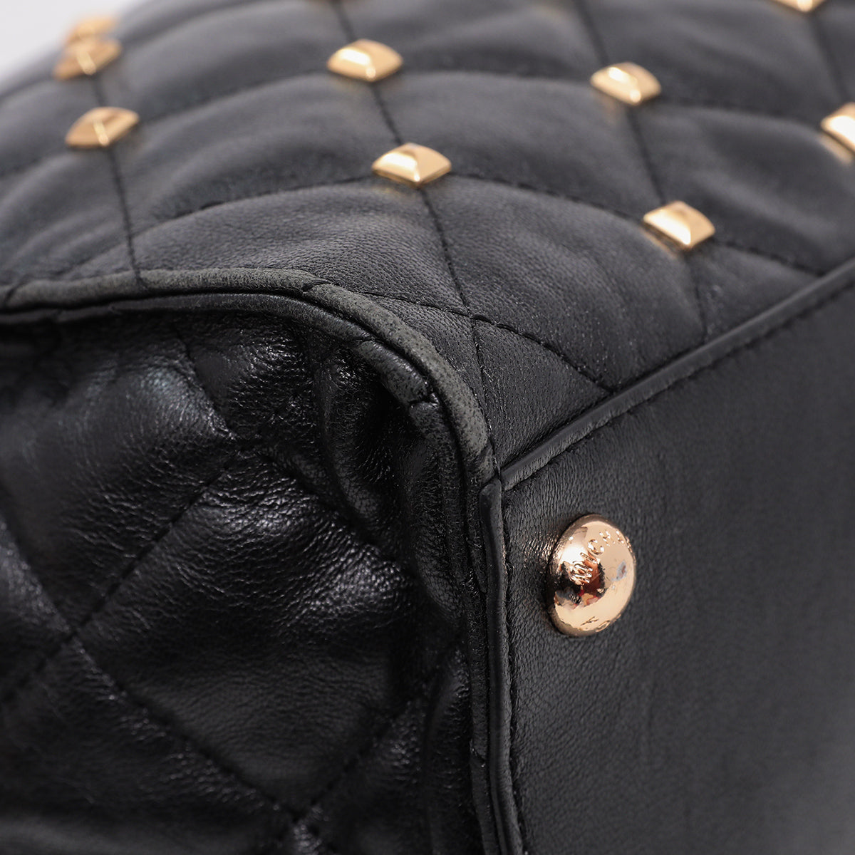 Michael Kors Black Studded Hamilton Bag-Michael Kors-THE CLOSET