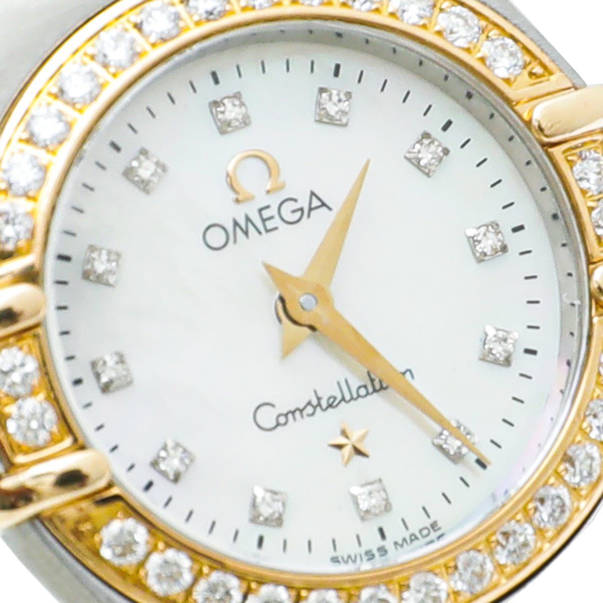 Omega 18K Yellow Gold ST.ST Diamond MOP Constellation 22 Watch