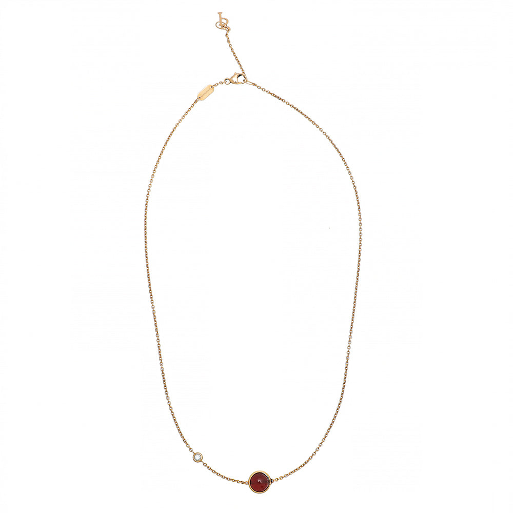 Piaget 18K Pink Gold Possession W- Carnelian Necklace