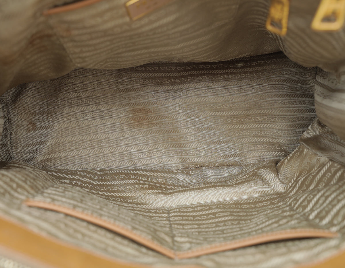 Prada Brown Galleria XL Tote Bag-Prada-THE CLOSET