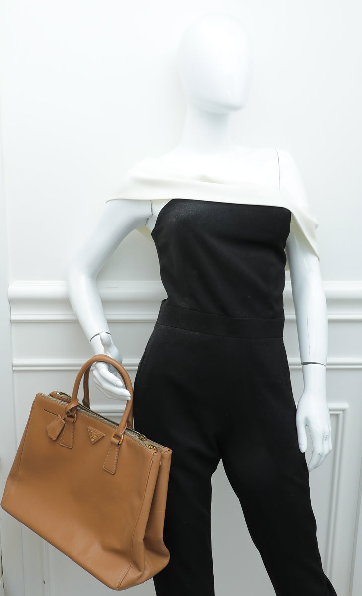 Prada Brown Galleria XL Tote Bag-Prada-THE CLOSET