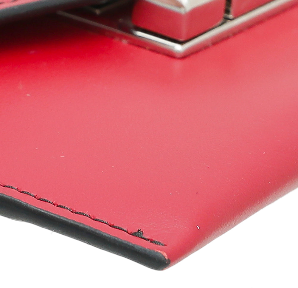 Prada Bicolor City Flap Slim Wallet W- Card Holder-Prada-THE CLOSET