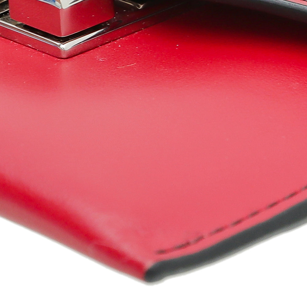 Prada Bicolor City Flap Slim Wallet W- Card Holder-Prada-THE CLOSET