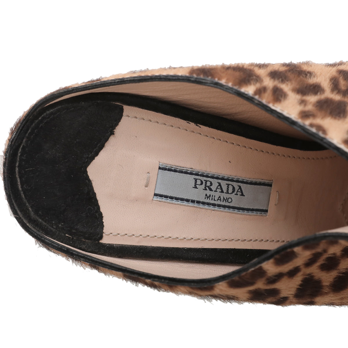 Prada Leopard Print Combo Wedge Slide Sandals 38.5-Prada-THE CLOSET