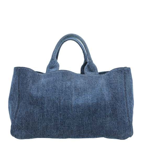 Prada Denim Flap Bag - Blue Shoulder Bags, Handbags - PRA176905 | The  RealReal