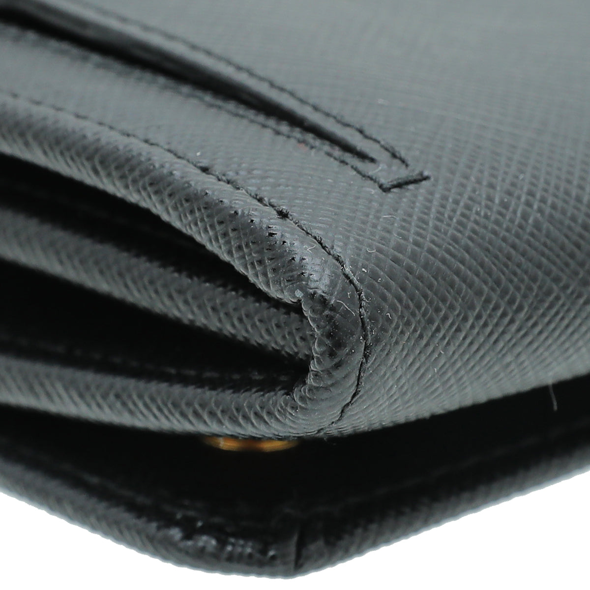 Prada Black Flap Wallet w- Detachable Card Holder-Prada-THE CLOSET