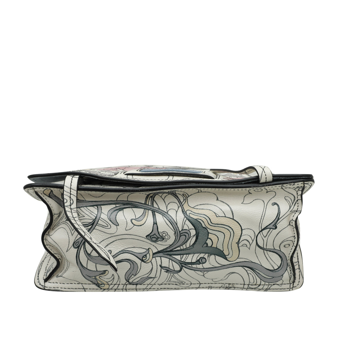 Prada White Glace Calf Bunny Print Etiquette Bag-Prada-THE CLOSET