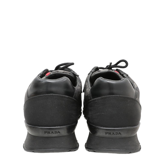 Prada Bicolor Nylon Camou Men Sneakers 8.5
