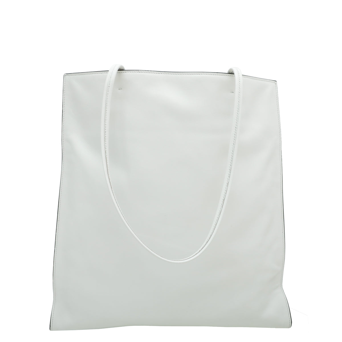 Prada Bianco Prada Logo Tote Bag