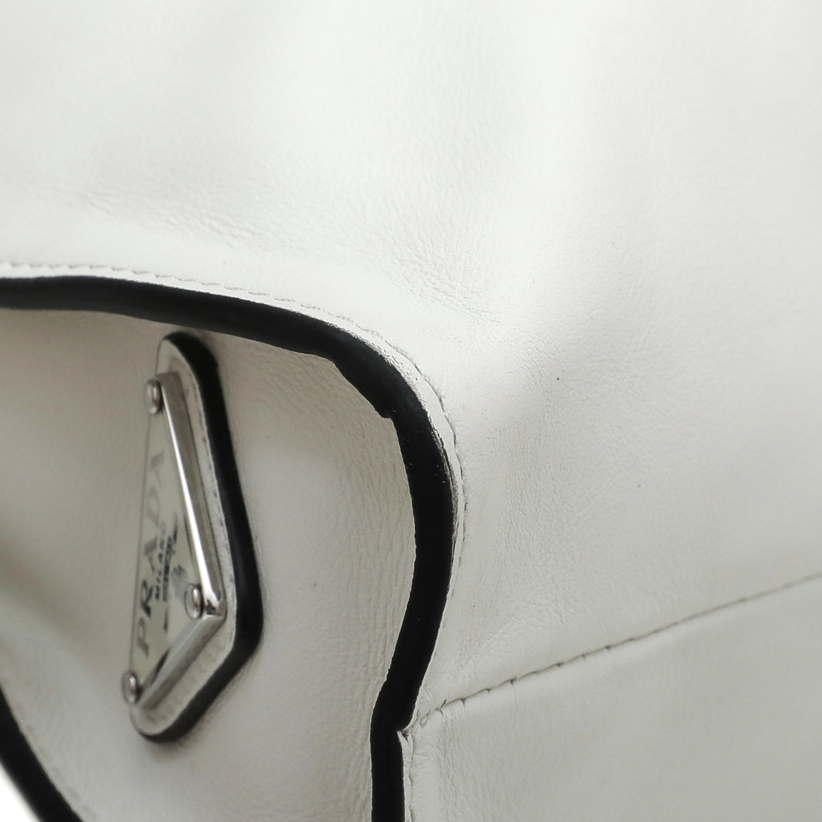 Prada Bianco Prada Logo Tote Bag-Prada-THE CLOSET