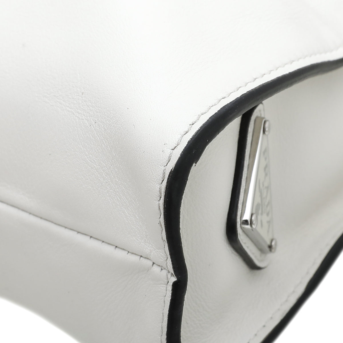 Prada Bianco Prada Logo Tote Bag-Prada-THE CLOSET