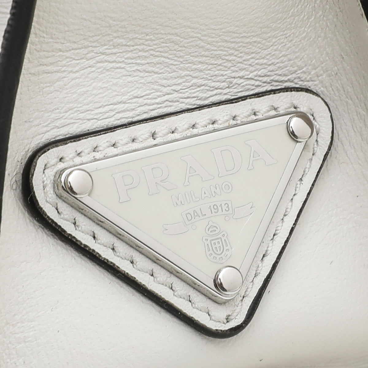 Prada Bianco Prada Logo Tote Bag-Prada-THE CLOSET