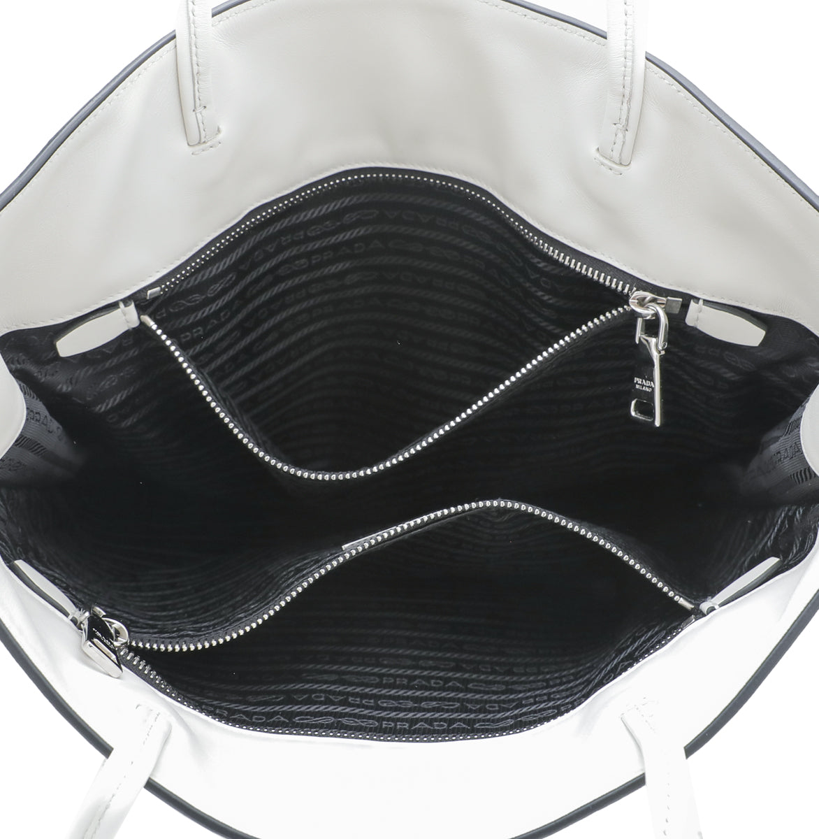 Prada Bianco Prada Logo Tote Bag-Prada-THE CLOSET