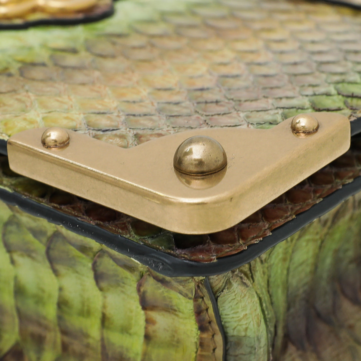 Prada Bicolor Python Cahier Chain Clutch Bag-Prada-THE CLOSET