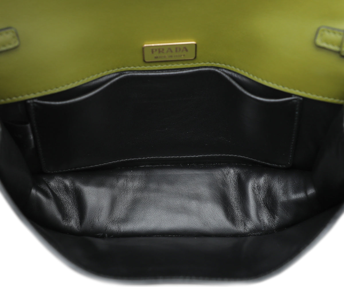 Prada Bicolor Python Cahier Chain Clutch Bag-Prada-THE CLOSET