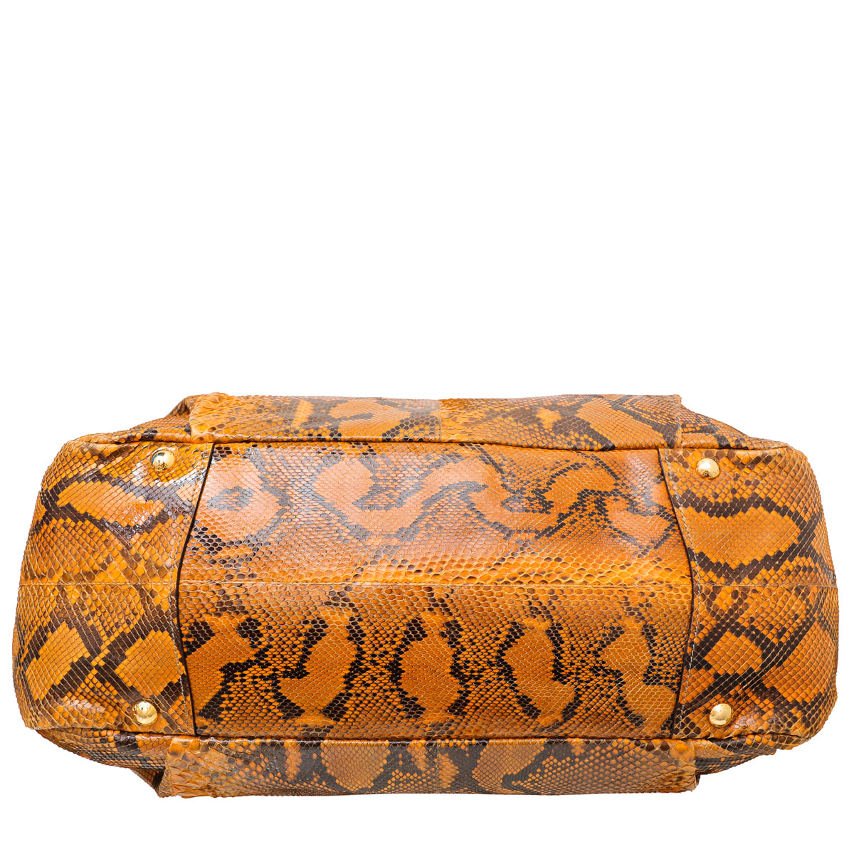 Prada Mustard Yellow Python Shopping Tote Bag-Prada-THE CLOSET