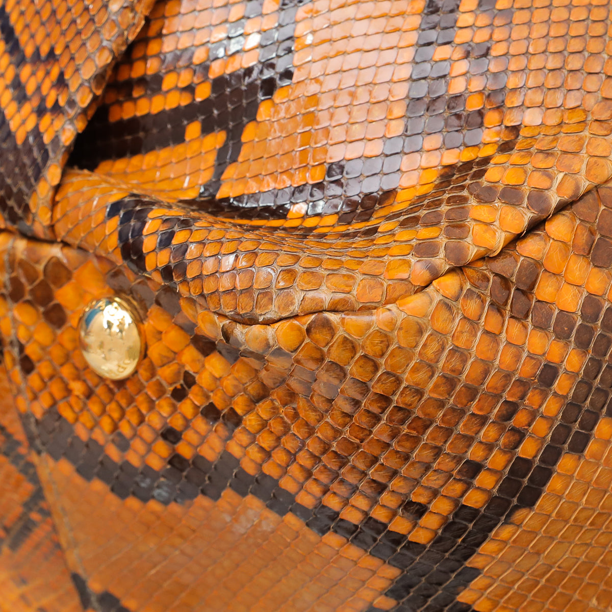 Prada Mustard Yellow Python Shopping Tote Bag-Prada-THE CLOSET