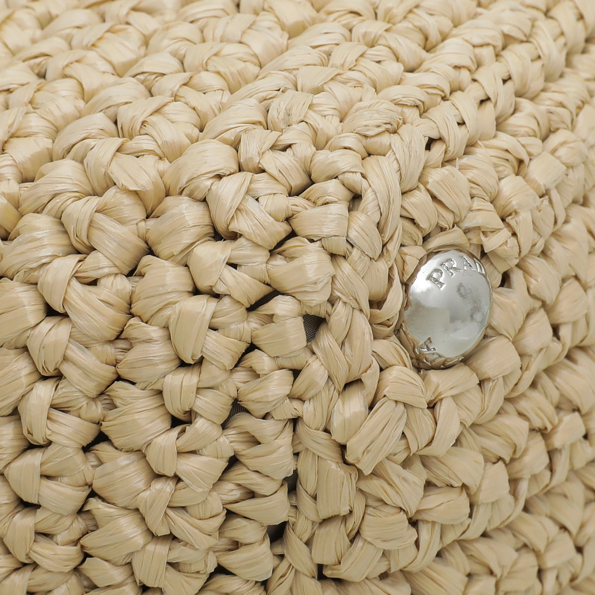 Prada Bicolor Raffia Pon Pon Tote Bag-Prada-THE CLOSET