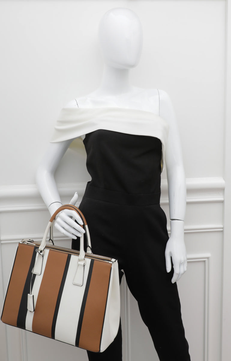 Prada Tricolor Baiadera Striped Galleria Bag