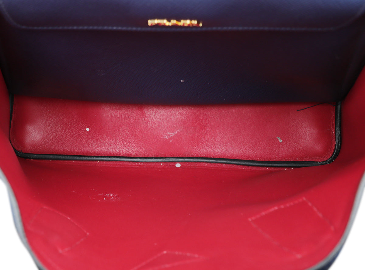 Prada Blue Cuir Double Medium Bag-Prada-THE CLOSET