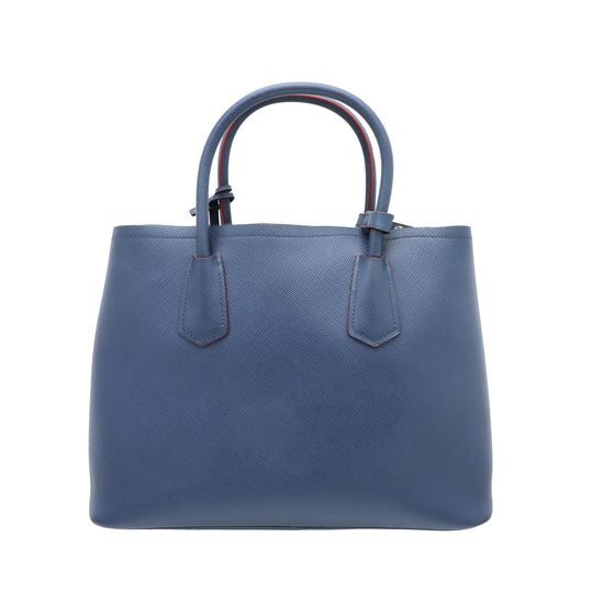 Prada Blue Cuir Double Medium Bag