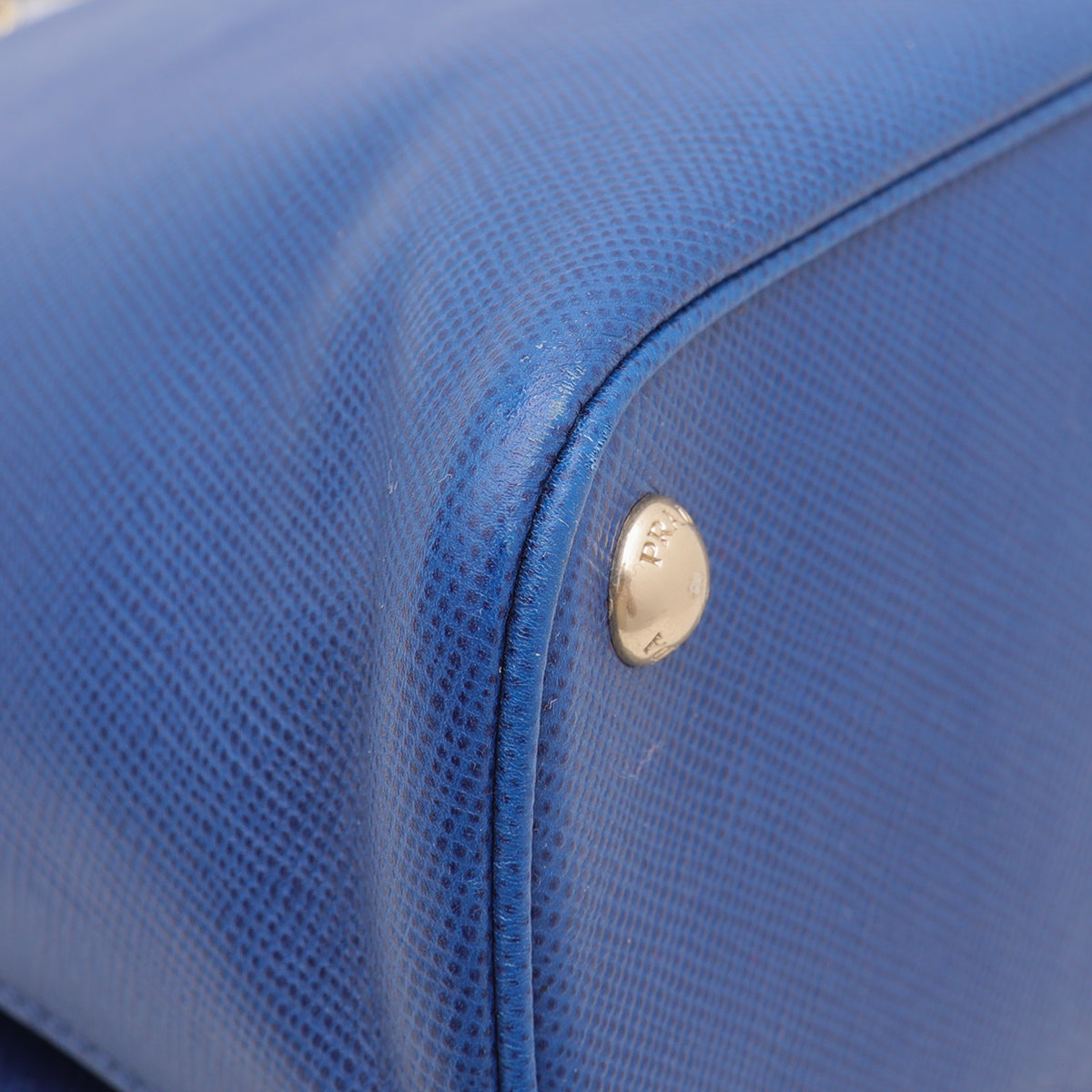 Prada Bluette Cuir Frone Zip Convertible Tote Top Handle Bag-Prada-THE CLOSET