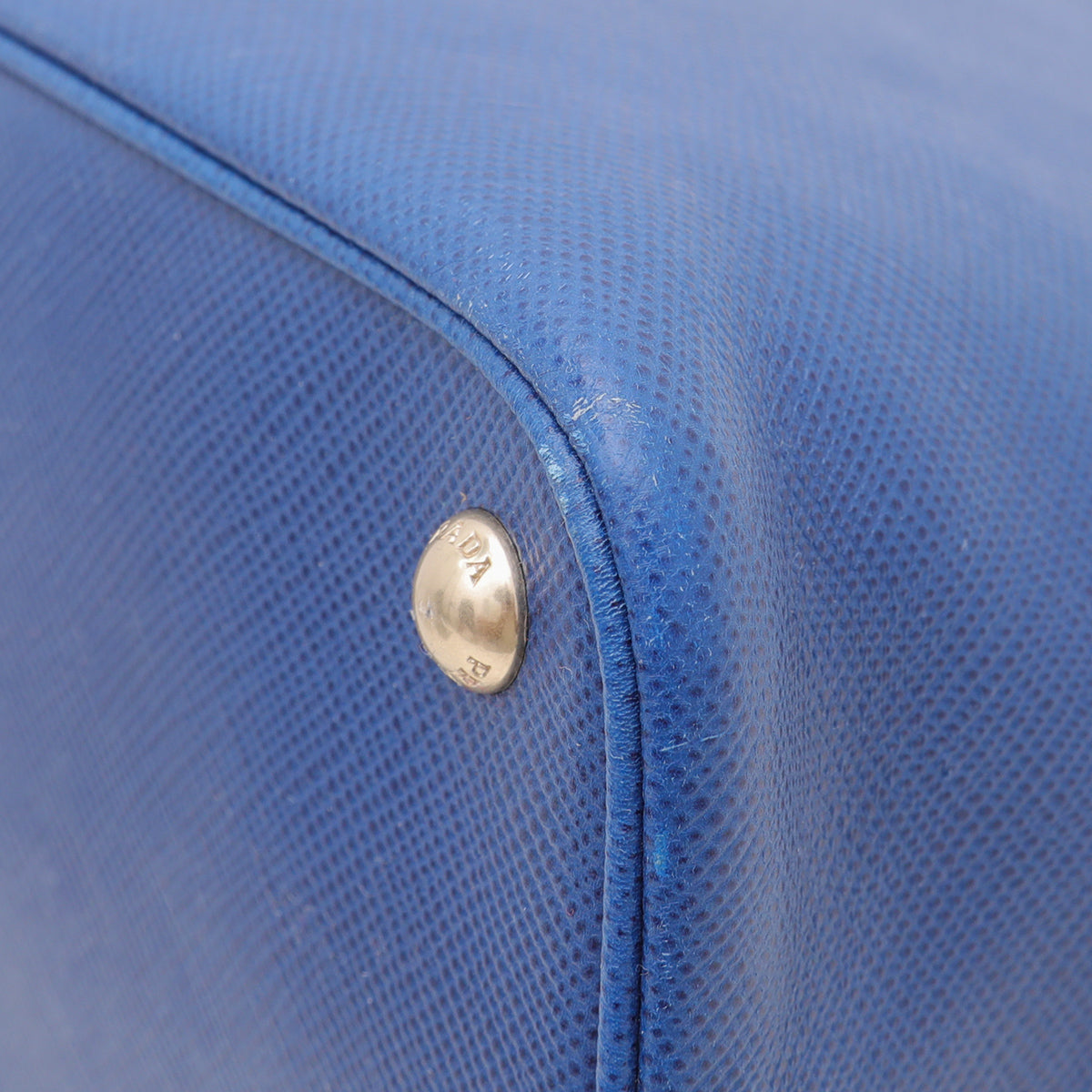 Prada Bluette Cuir Frone Zip Convertible Tote Top Handle Bag-Prada-THE CLOSET