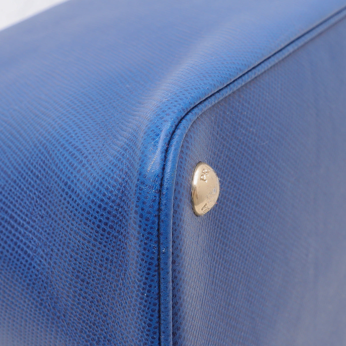 Prada Bluette Cuir Frone Zip Convertible Tote Top Handle Bag-Prada-THE CLOSET