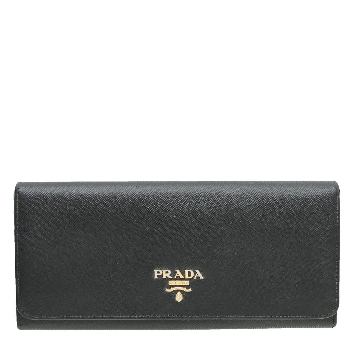 Prada Black Flap Long Wallet