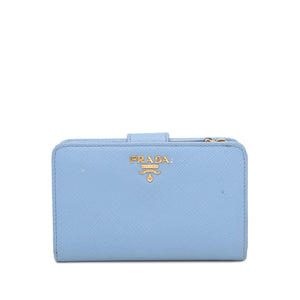 Prada Soft Blue French Medium Wallet