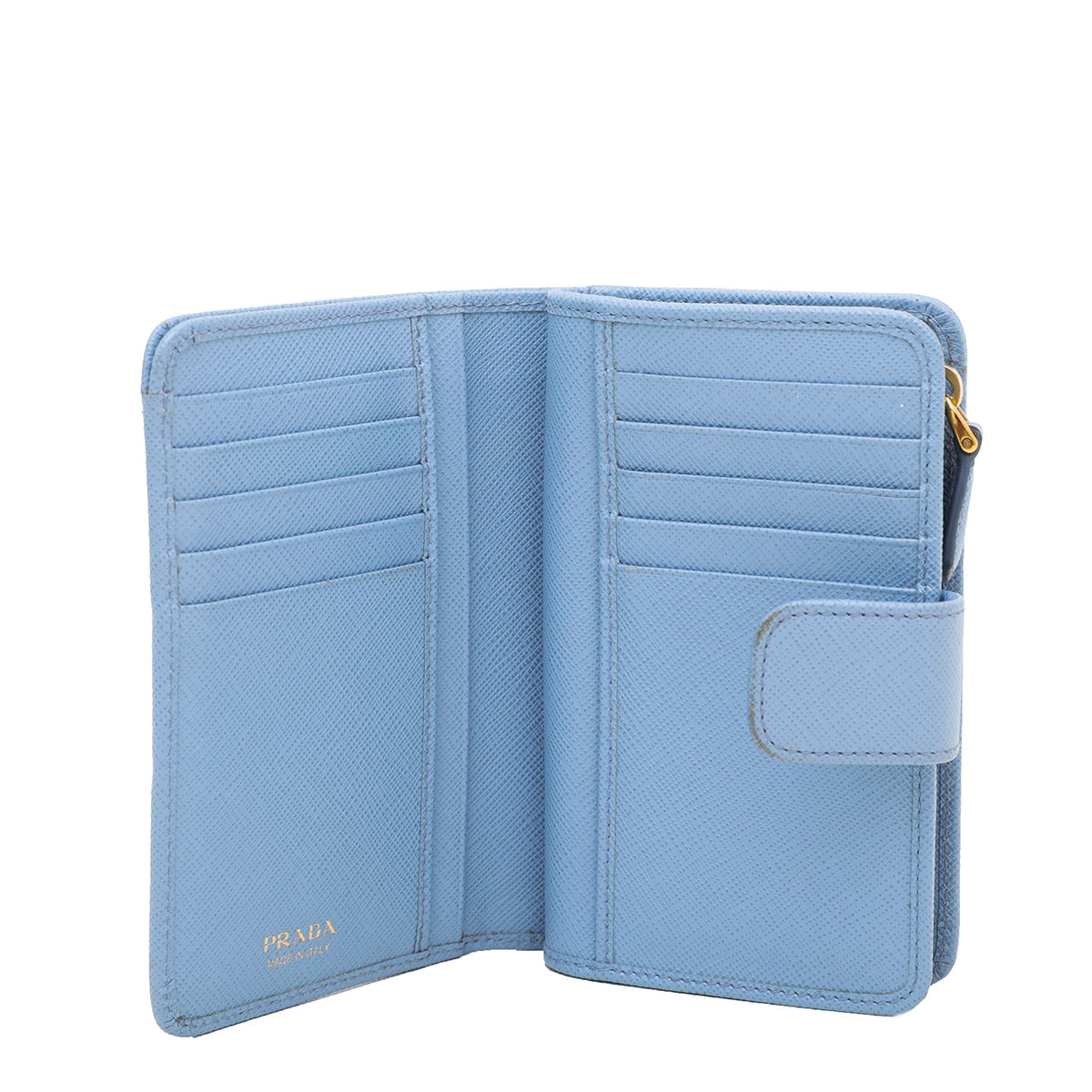 Prada Soft Blue French Medium Wallet-Prada-THE CLOSET