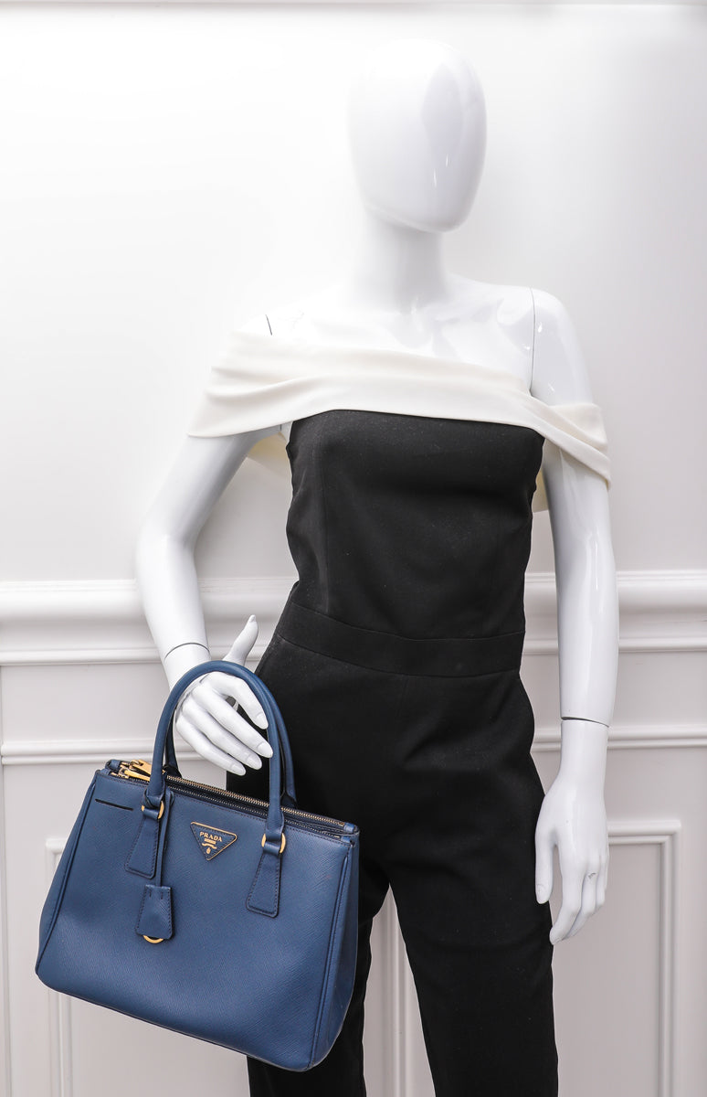 Prada Blue Galleria Lux Small Bag-Prada-THE CLOSET