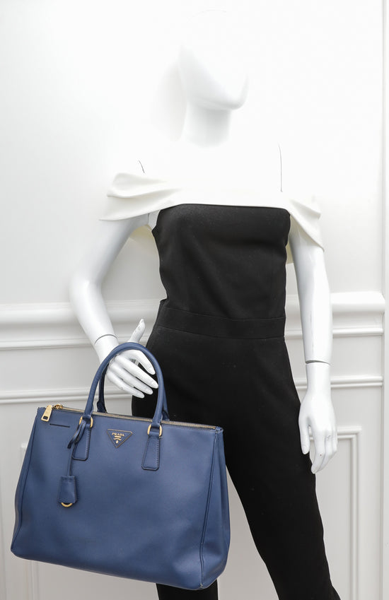 Prada Blue Galleria XL Tote Bag