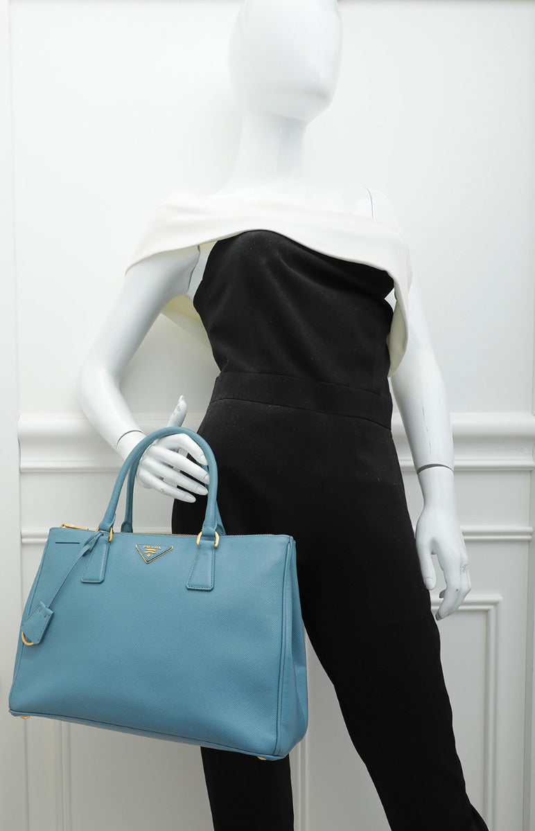 Prada Light Blue Galleria Tote Bag