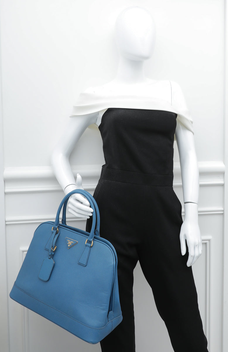 Prada Blue Open Promenade Tote Bag-Prada-THE CLOSET