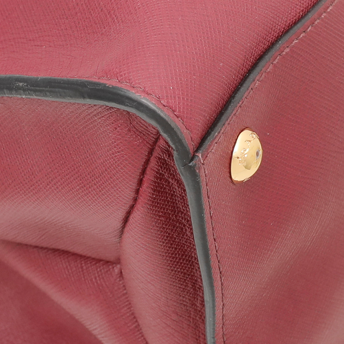Prada Maroon Soft Triple Pocket Tote Bag-Prada-THE CLOSET